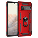 For Google Pixel 6 Pro Shockproof TPU + PC Protective Case with 360 Degree Rotating Holder(Red)