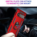 For Google Pixel 6 Pro Shockproof TPU + PC Protective Case with 360 Degree Rotating Holder(Red)