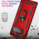For Google Pixel 6 Pro Shockproof TPU + PC Protective Case with 360 Degree Rotating Holder(Red)