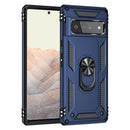 For Google Pixel 6 Pro Shockproof TPU + PC Protective Case with 360 Degree Rotating Holder(Blue)