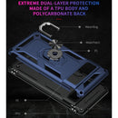 For Google Pixel 6 Pro Shockproof TPU + PC Protective Case with 360 Degree Rotating Holder(Blue)