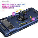 For Google Pixel 6 Pro Shockproof TPU + PC Protective Case with 360 Degree Rotating Holder(Blue)