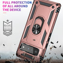 For Google Pixel 6 Pro Shockproof TPU + PC Protective Case with 360 Degree Rotating Holder(Rose Gold)
