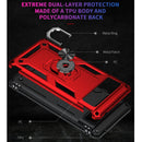 For Google Pixel 6 Shockproof TPU + PC Protective Case with 360 Degree Rotating Holder(Red)