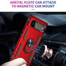 For Google Pixel 6 Shockproof TPU + PC Protective Case with 360 Degree Rotating Holder(Red)