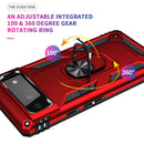 For Google Pixel 6 Shockproof TPU + PC Protective Case with 360 Degree Rotating Holder(Red)