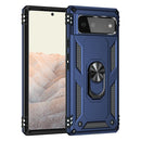 For Google Pixel 6 Shockproof TPU + PC Protective Case with 360 Degree Rotating Holder(Blue)