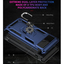 For Google Pixel 6 Shockproof TPU + PC Protective Case with 360 Degree Rotating Holder(Blue)