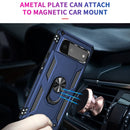 For Google Pixel 6 Shockproof TPU + PC Protective Case with 360 Degree Rotating Holder(Blue)