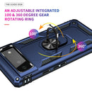 For Google Pixel 6 Shockproof TPU + PC Protective Case with 360 Degree Rotating Holder(Blue)