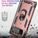 For Google Pixel 6 Shockproof TPU + PC Protective Case with 360 Degree Rotating Holder(Rose Gold)