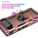 For Google Pixel 6 Shockproof TPU + PC Protective Case with 360 Degree Rotating Holder(Rose Gold)