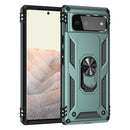 For Google Pixel 6 Shockproof TPU + PC Protective Case with 360 Degree Rotating Holder(Dark Green)