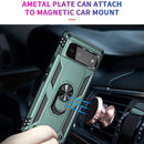 For Google Pixel 6 Shockproof TPU + PC Protective Case with 360 Degree Rotating Holder(Dark Green)