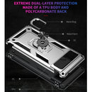 For Google Pixel 6 Shockproof TPU + PC Protective Case with 360 Degree Rotating Holder(Silver)