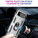 For Google Pixel 6 Shockproof TPU + PC Protective Case with 360 Degree Rotating Holder(Silver)