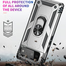 For Google Pixel 6 Shockproof TPU + PC Protective Case with 360 Degree Rotating Holder(Silver)