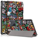For Lenovo Tab P11 Pro TB-J716F /J706F Painted Pattern PU + TPU Horizontal Flip Leather Case with Three-folding Holder & Wake-up / Sleep Function(Graffiti)