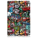 For Lenovo Tab P11 Pro TB-J716F /J706F Painted Pattern PU + TPU Horizontal Flip Leather Case with Three-folding Holder & Wake-up / Sleep Function(Graffiti)