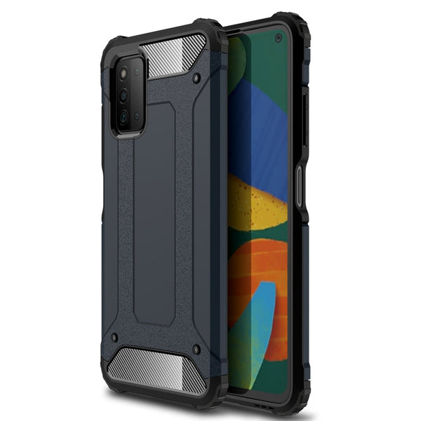 For Samsung Galaxy A03s 164mm Magic Armor TPU + PC Combination Case(Navy Blue)