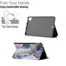 For Samsung Galaxy Tab A7 10.4 T500 Dual-folding Coloured Drawing Voltage Horizontal Flip PU Leather Case with Holder & Sleep / Wake-up Function(Phnom Penh Marble)