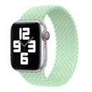 Metal Head Braided Nylon Solid Color Watch Band For Apple Watch Series 7 45mm / 6 & SE & 5 & 4 44mm / 3 & 2 & 1 42mm, Size:L 165mm(Green)