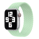 Metal Head Braided Nylon Solid Color Watch Band For Apple Watch Series 7 45mm / 6 & SE & 5 & 4 44mm / 3 & 2 & 1 42mm, Size:L 165mm(Green)