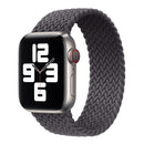 Metal Head Braided Nylon Solid Color Watch Band For Apple Watch Series 7 45mm / 6 & SE & 5 & 4 44mm / 3 & 2 & 1 42mm, Size:L 165mm(Grey)