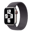 Metal Head Braided Nylon Solid Color Watch Band For Apple Watch Series 7 45mm / 6 & SE & 5 & 4 44mm / 3 & 2 & 1 42mm, Size:L 165mm(Grey)
