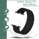 Metal Head Braided Nylon Solid Color Watch Band For Apple Watch Series 7 45mm / 6 & SE & 5 & 4 44mm / 3 & 2 & 1 42mm, Size:L 165mm(Grey)