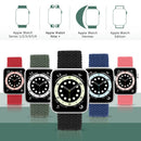Metal Head Braided Nylon Solid Color Watch Band For Apple Watch Series 7 45mm / 6 & SE & 5 & 4 44mm / 3 & 2 & 1 42mm, Size:L 165mm(Green)