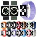 Metal Head Braided Nylon Solid Color Watch Band For Apple Watch Series 7 45mm / 6 & SE & 5 & 4 44mm / 3 & 2 & 1 42mm, Size:L 165mm(Green)