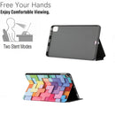 For Lenovo Tab M10 X505 Dual-folding Coloured Drawing Voltage Horizontal Flip PU Leather Case with Holder(Square)