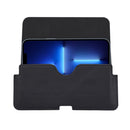 Universal Cow Leather Horizontal Mobile Phone Leather Case Waist Bag For 6.7 inch and Below Phones(Black)