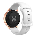 20mm For Samsung Galaxy Watch Active 3 41mm Butterfly Buckle Silicone Watch Band(White)