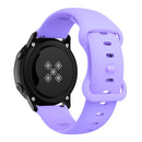 20mm For Samsung Galaxy Watch Active 3 41mm Butterfly Buckle Silicone Watch Band(Purple)
