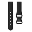 20mm For Samsung Galaxy Watch Active 3 41mm Butterfly Buckle Silicone Watch Band(Black)