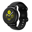 20mm For Samsung Galaxy Watch Active 3 41mm Butterfly Buckle Silicone Watch Band(Black)
