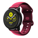 20mm For Samsung Galaxy Watch Active 3 41mm Butterfly Buckle Silicone Watch Band(Wine Red)