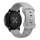 20mm For Samsung Galaxy Watch Active 3 41mm Butterfly Buckle Silicone Watch Band(Light Grey)