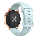 20mm For Samsung Galaxy Watch Active 3 41mm Butterfly Buckle Silicone Watch Band(Light Blue)