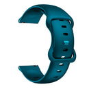 20mm For Samsung Galaxy Watch Active 3 41mm Butterfly Buckle Silicone Watch Band(Dark Green)
