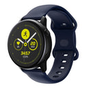 20mm For Samsung Galaxy Watch Active 3 41mm Butterfly Buckle Silicone Watch Band(Midnight Blue)