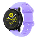 22mm For Samsung Galaxy Watch Active 3 45mm Butterfly Buckle Silicone Watch Band(Purple)