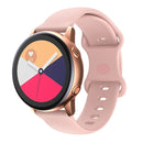 22mm For Samsung Galaxy Watch Active 3 45mm Butterfly Buckle Silicone Watch Band(Pink)
