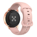 22mm For Samsung Galaxy Watch Active 3 45mm Butterfly Buckle Silicone Watch Band(Pink)