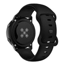 22mm For Samsung Galaxy Watch Active 3 45mm Butterfly Buckle Silicone Watch Band(Black)