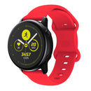 22mm For Samsung Galaxy Watch Active 3 45mm Butterfly Buckle Silicone Watch Band(Red)