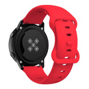 22mm For Samsung Galaxy Watch Active 3 45mm Butterfly Buckle Silicone Watch Band(Red)
