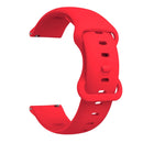 22mm For Samsung Galaxy Watch Active 3 45mm Butterfly Buckle Silicone Watch Band(Red)